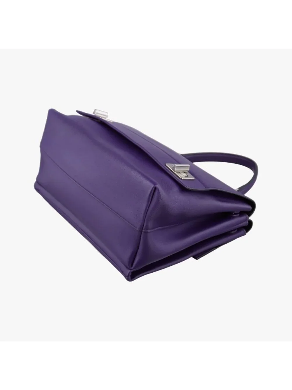 Prada Double Flap Chain Purple Leather 14